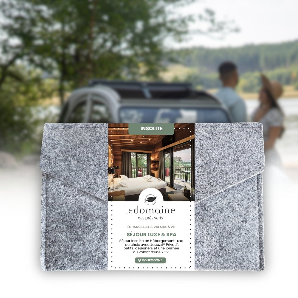 Coffret Cadeau • Séjour Insolite [1 NUIT] • Hébergement Luxe au Choix avec Spa Privatif & 2CV