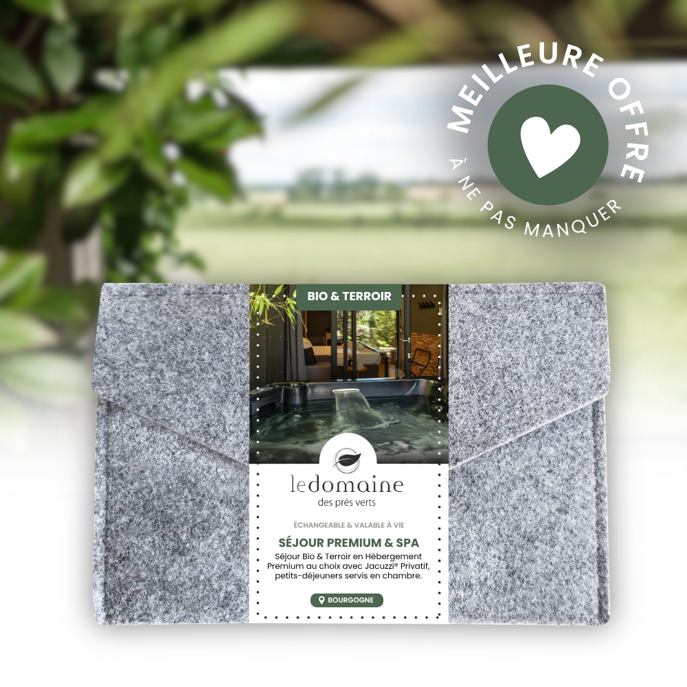 Coffret Cadeau • Séjour Bio & Terroir [1 NUIT • SEMAINE] • Hébergement Premium au Choix avec Spa Privatif