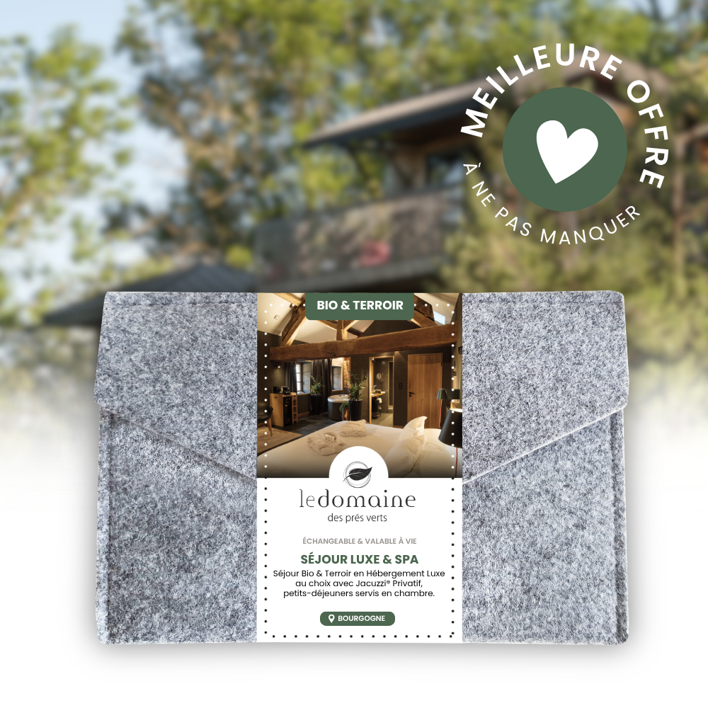Coffret Cadeau • Séjour Bio & Terroir [1 NUIT • SEMAINE] • Hébergement Luxe au Choix avec Spa Privatif